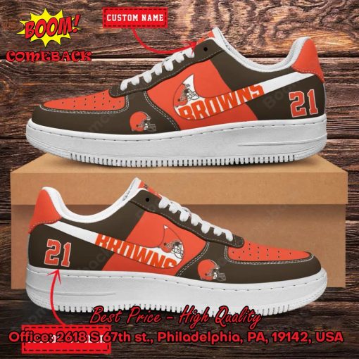 NFL Cleveland Browns Personalized Nike Air Force Sneakers