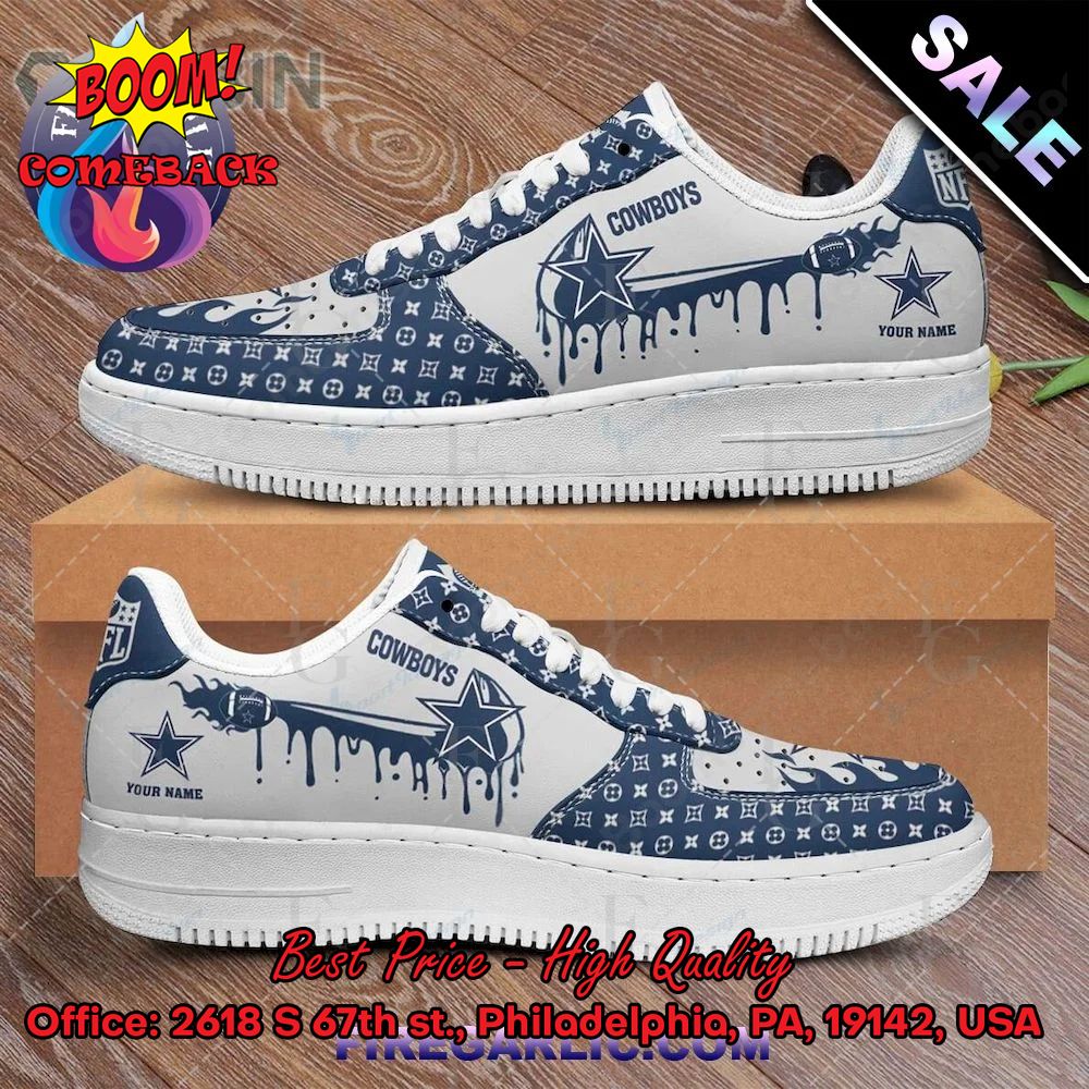 NFL Dallas Cowboys Logo Nike Air Force Sneakers