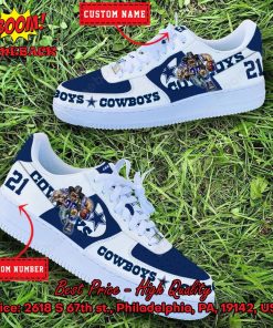 NFL Dallas Cowboys Mascot Personalized Nike Air Force Sneakers