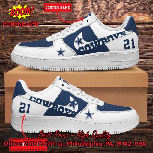 NFL Dallas Cowboys Personalized Nike Air Force Sneakers