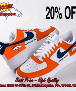 NFL Denver Broncos Logo Nike Air Force Sneakers