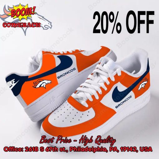 NFL Denver Broncos Logo Nike Air Force Sneakers