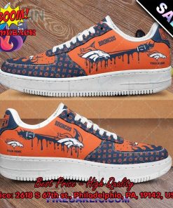 NFL Denver Broncos Louis Vuitton Theme Custom Nike Air Force Sneakers