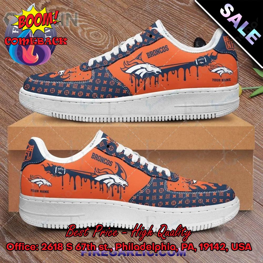 NFL Denver Broncos Logo Nike Air Force Sneakers