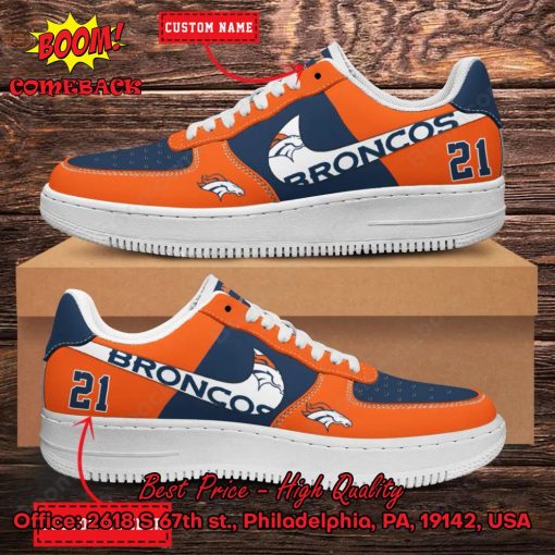 NFL Denver Broncos Personalized Nike Air Force Sneakers