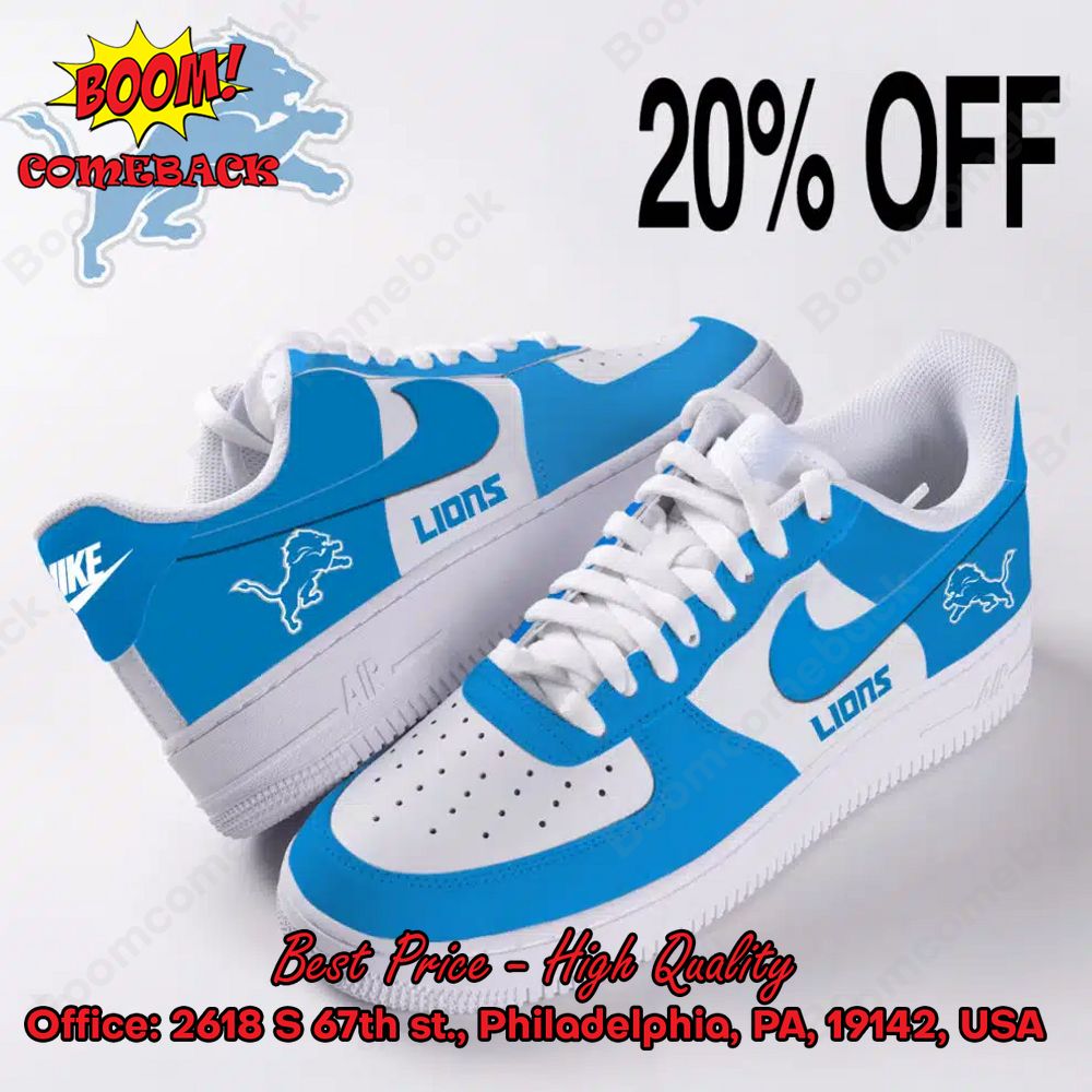 HOT NFL Detroit Lions Personalized Nike Air Jordan 1 Sneakers