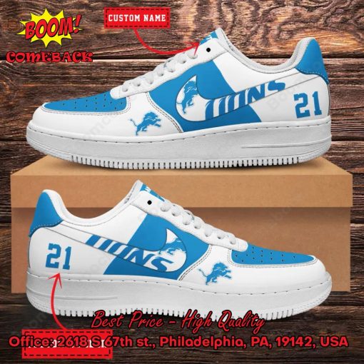 NFL Detroit Lions Personalized Nike Air Force Sneakers