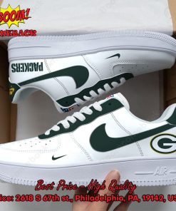 NFL Green Bay Packers White Nike Air Force Sneakers