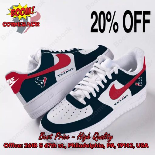 NFL Houston Texans Logo Nike Air Force Sneakers