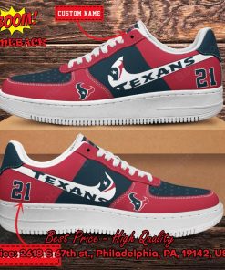 NFL Houston Texans Personalized Nike Air Force Sneakers
