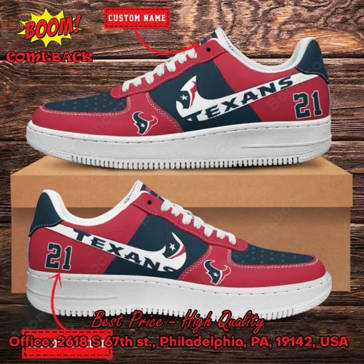 NFL Houston Texans Personalized Nike Air Force Sneakers