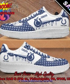 NFL Indianapolis Colts Louis Vuitton Theme Custom Nike Air Force Sneakers