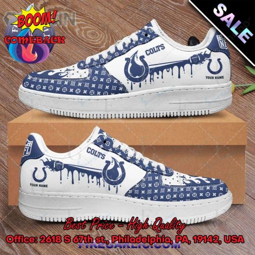 NFL Indianapolis Colts Louis Vuitton Theme Custom Nike Air Force Sneakers