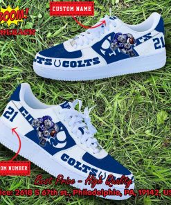 NFL Indianapolis Colts Mascot Personalized Nike Air Force Sneakers