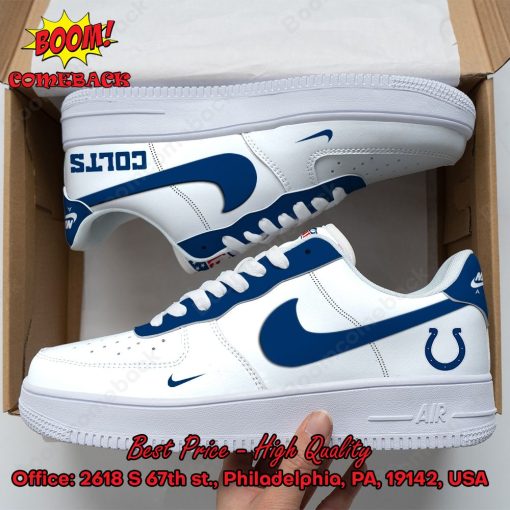 NFL Indianapolis Colts White Nike Air Force Sneakers