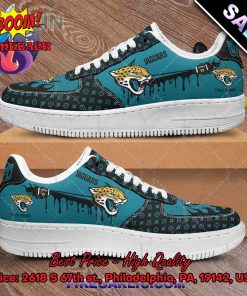 NFL Jacksonville Jaguars Louis Vuitton Theme Custom Nike Air Force Sneakers
