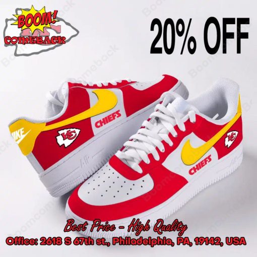 NFL Kansas City Chiefs Logo Nike Air Force Sneakers