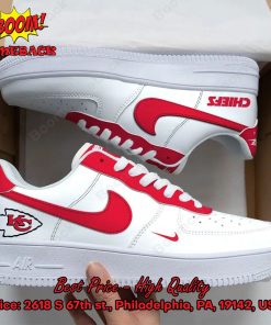 NFL Kansas City Chiefs White Nike Air Force Sneakers