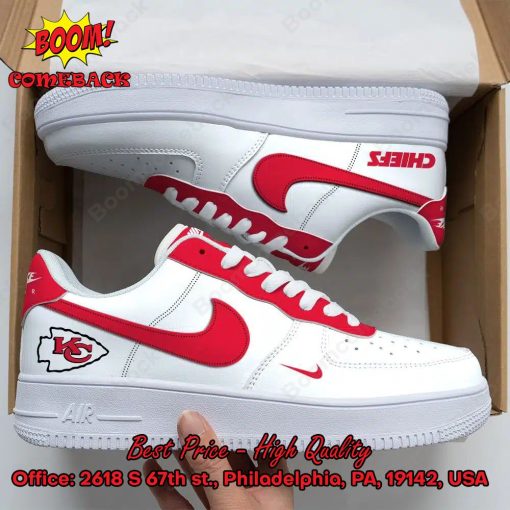 NFL Kansas City Chiefs White Nike Air Force Sneakers