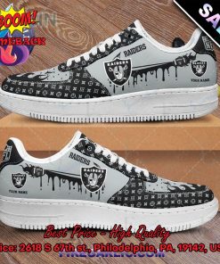 NFL Las Vegas Raiders Louis Vuitton Theme Custom Nike Air Force Sneakers