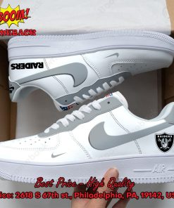 NFL Las Vegas Raiders White Nike Air Force Sneakers