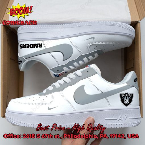 NFL Las Vegas Raiders White Nike Air Force Sneakers