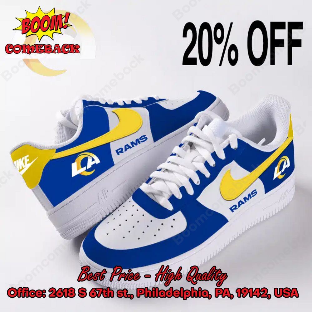 NFL Los Angeles Chargers Louis Vuitton Theme Custom Nike Air Force Sneakers