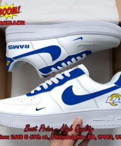 NFL Los Angeles Rams White Nike Air Force Sneakers