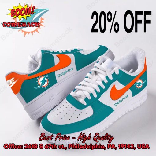 NFL Miami Dolphins Logo Nike Air Force Sneakers