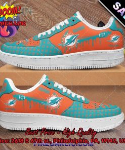 NFL Miami Dolphins Louis Vuitton Theme Custom Nike Air Force Sneakers