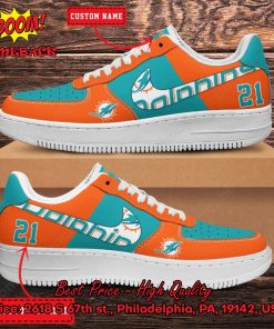 NFL Miami Dolphins Personalized Nike Air Force Sneakers
