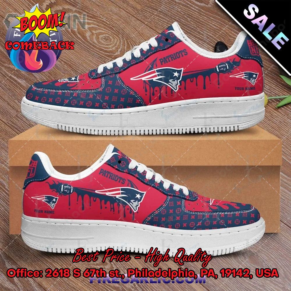 HOT New England Patriots shoes Custom Air Force Sneakers for fans