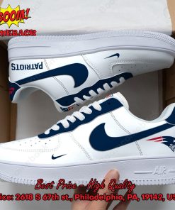 NFL New England Patriots White Nike Air Force Sneakers
