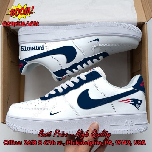 NFL New England Patriots White Nike Air Force Sneakers