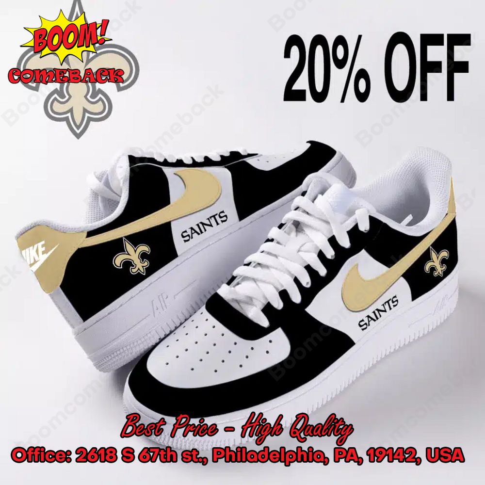 NFL New Orleans Saints Logo Nike Air Force Sneakers