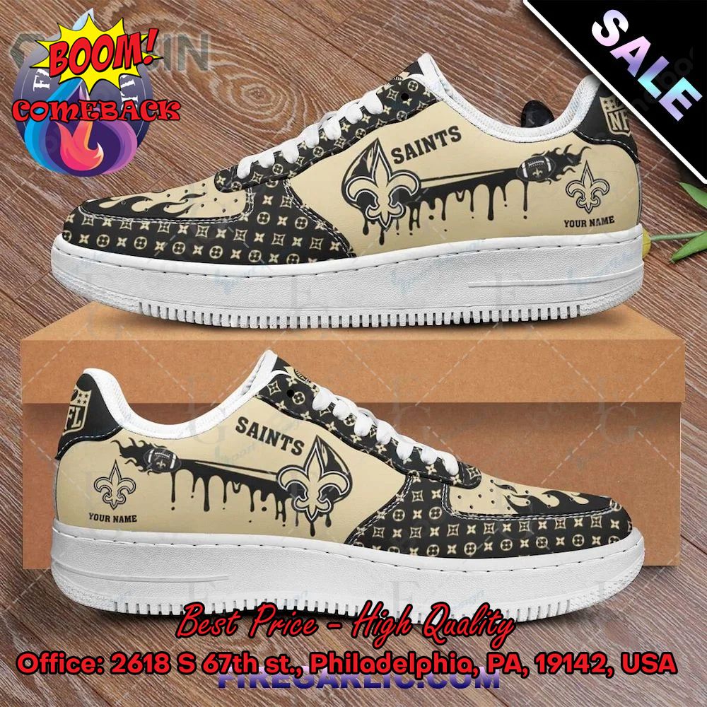 15% OFF NFL Shoes Lightweight Custom New Orleans Saints Shoes For Sale – 4  Fan Shop