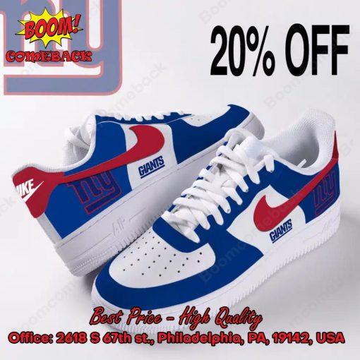 NFL New York Giants Logo Nike Air Force Sneakers