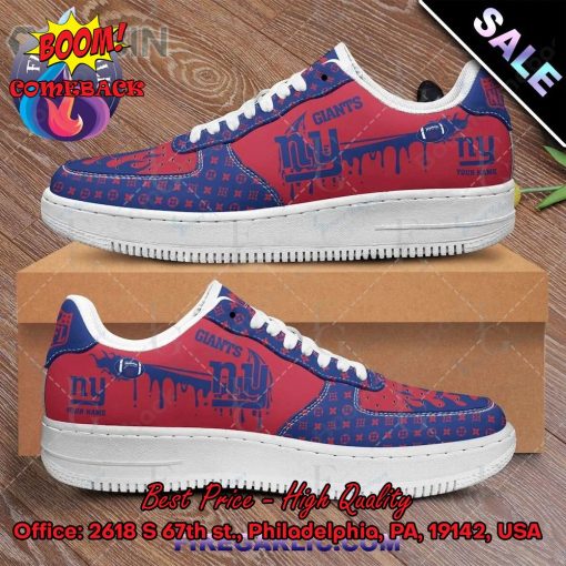 NFL New York Giants Louis Vuitton Theme Custom Nike Air Force Sneakers