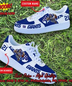 NFL New York Giants Mascot Personalized Nike Air Force Sneakers