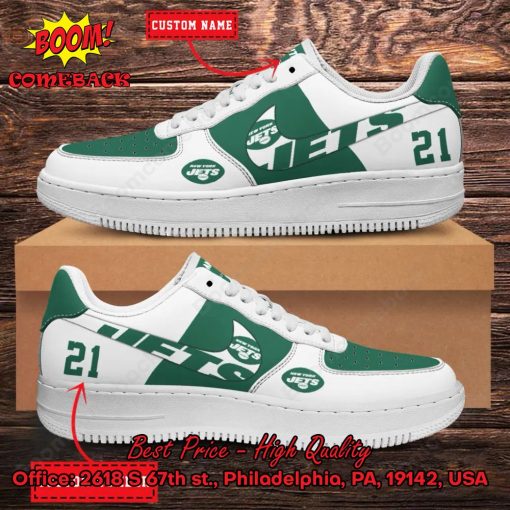 NFL New York Jets Personalized Nike Air Force Sneakers