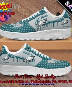 NFL Philadelphia Eagles Louis Vuitton Theme Custom Nike Air Force Sneakers