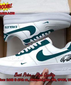 NFL Philadelphia Eagles White Nike Air Force Sneakers
