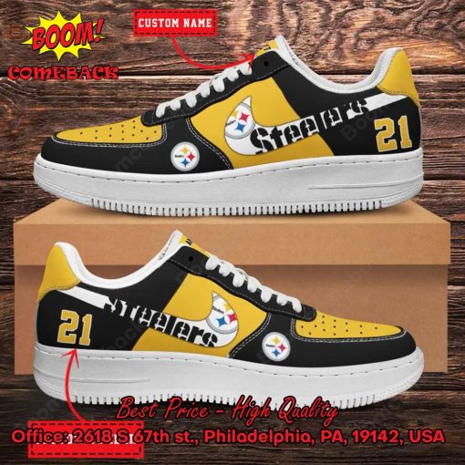 NFL Pittsburgh Steelers Personalized Nike Air Force Sneakers