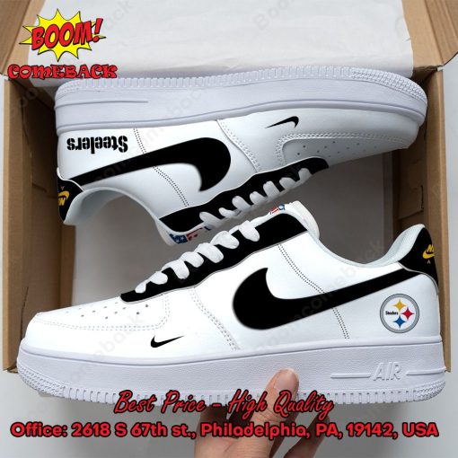 NFL Pittsburgh Steelers White Nike Air Force Sneakers