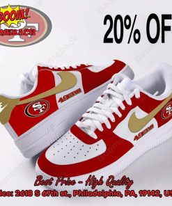 NFL San Francisco 49ers Logo Nike Air Force Sneakers
