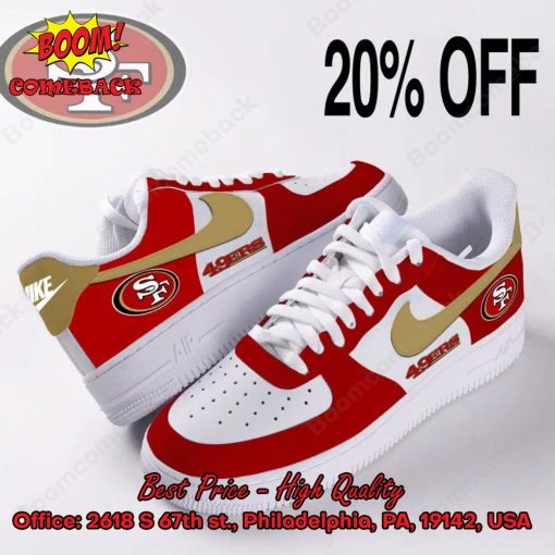 NFL San Francisco 49ers Logo Nike Air Force Sneakers