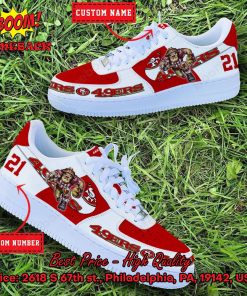 NFL San Francisco 49ers Mascot Personalized Nike Air Force Sneakers