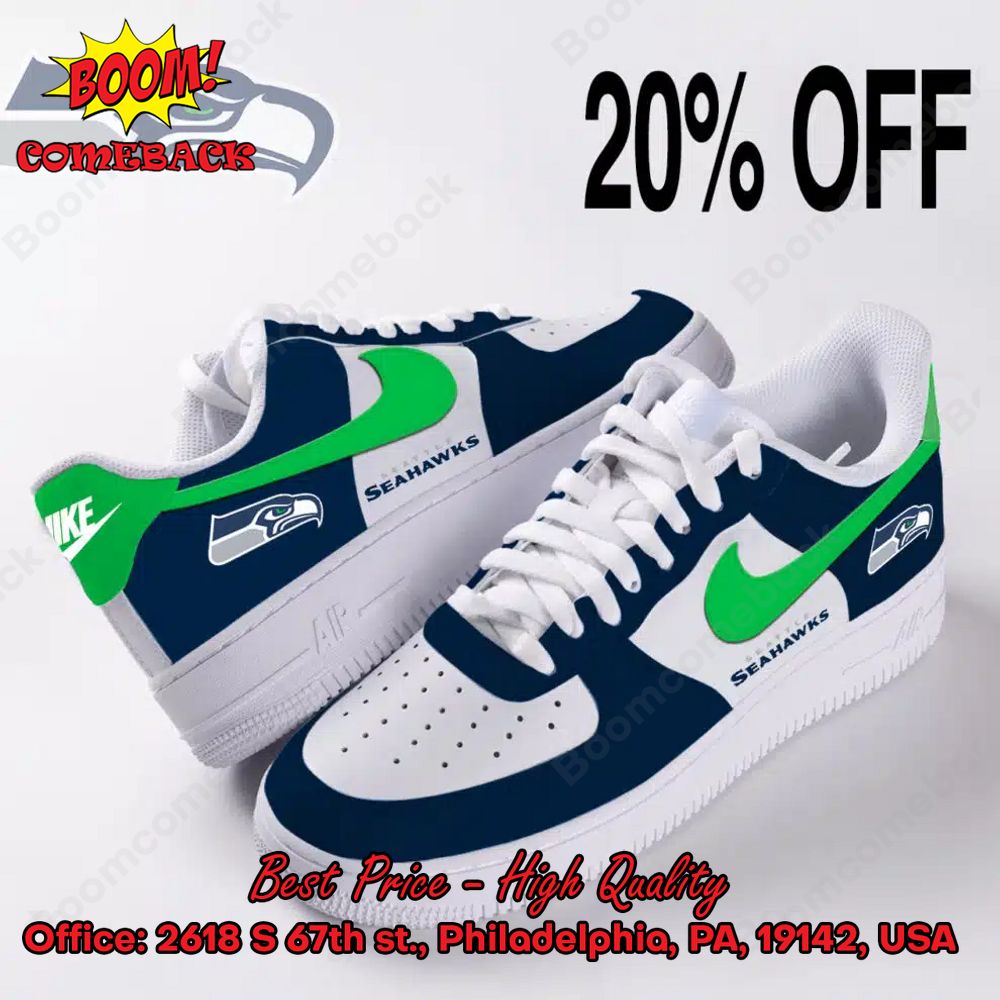 NFL Seattle Seahawks Logo Nike Air Force Sneakers