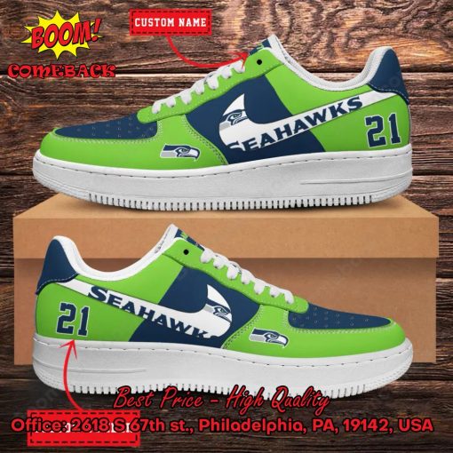 NFL Seattle Seahawks Personalized Nike Air Force Sneakers