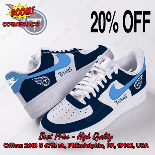 NFL Tennessee Titans Logo Nike Air Force Sneakers